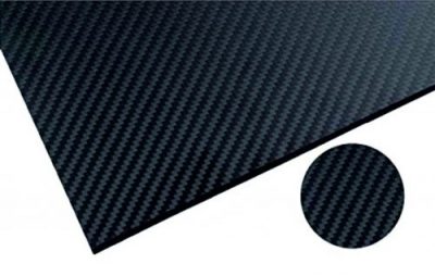 Plancha Fibra de Carbono Std CT Esp 6.4 (+/-0.1) mm - 240x180(mm)