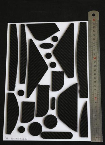 R30.8 - Retalhos Fibra de Carbono Std A4 - 3,0 mm